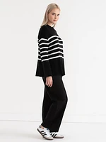 Double Knit Wide-Leg Pant