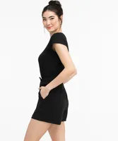 AIR Short Sleeve Scoop Neck Romper