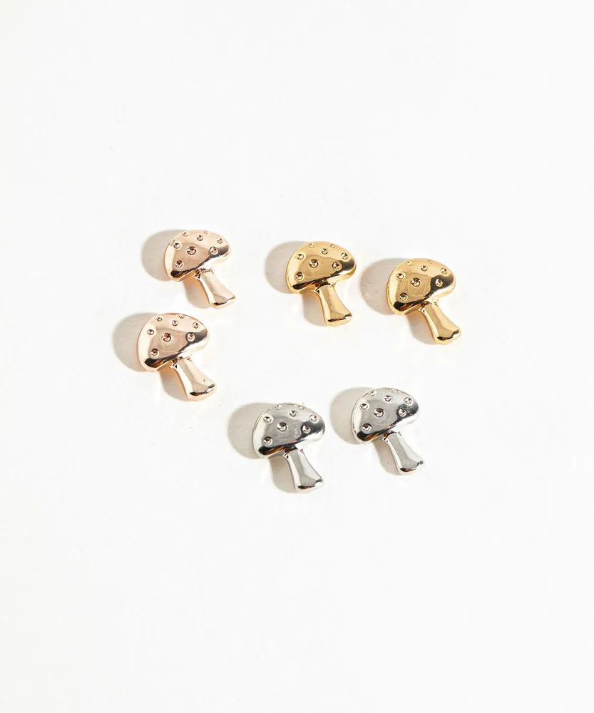 Toadstool Earring Trio