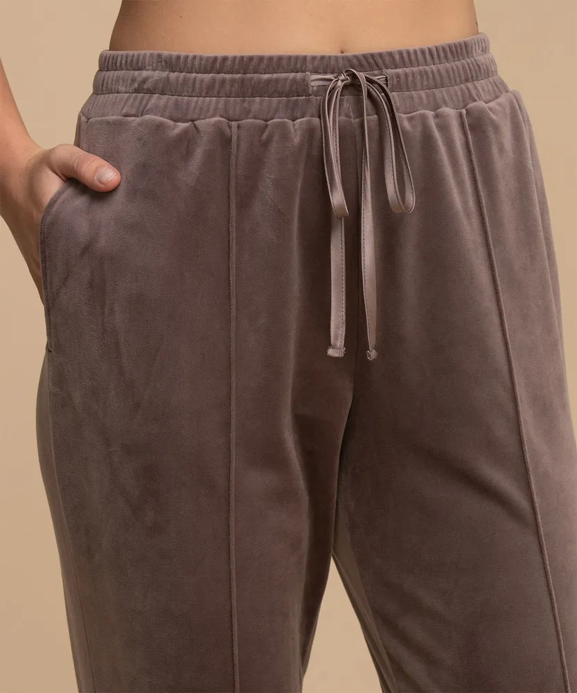 Velour Pintuck Jogger