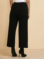 Ponte Pull-On Wide Leg Crop Pant