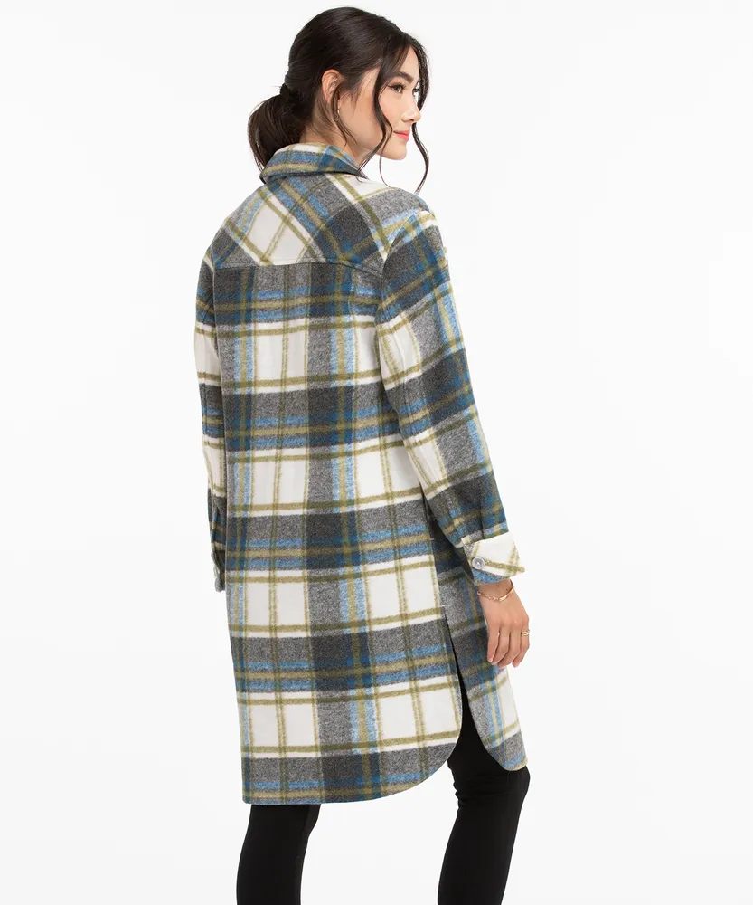 Long Plaid Shacket