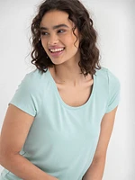 Scoop Neck Shirttail T-Shirt
