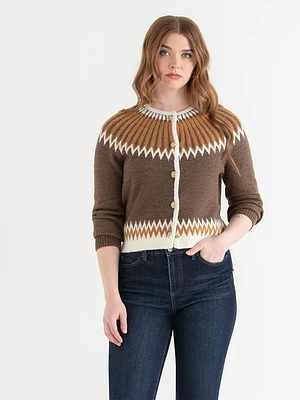 Button-Up FairIsle Cardigan