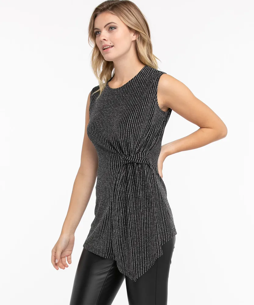 Asymmetrical Sparkly Tunic Top