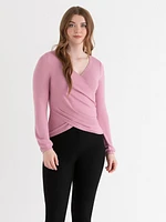 Fine Knit Hacci Wrap Top