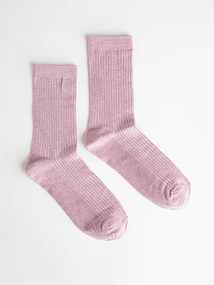 High Lurex Crew Socks