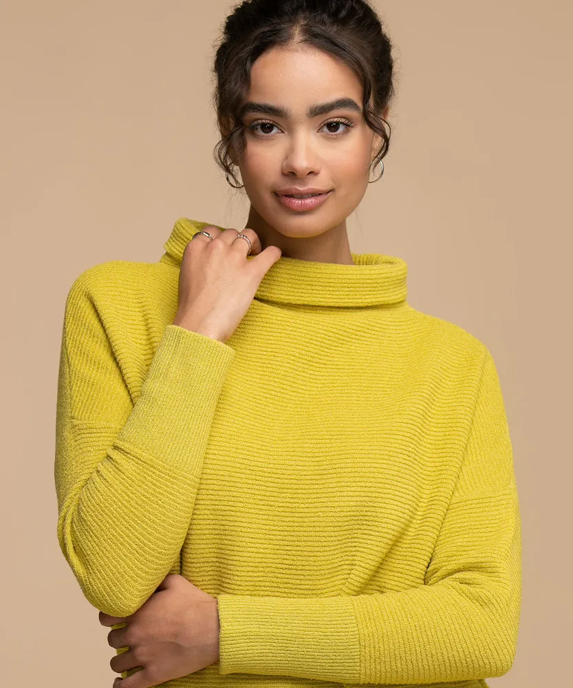 Femme By Design Mock Neck Ottoman Sweater