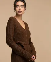 Button Front Sweater Dress