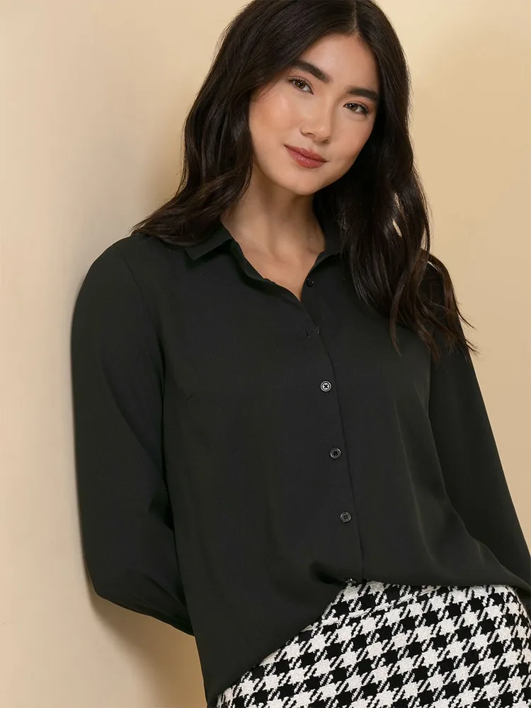 Nicole Long Sleeve Collared Shirt