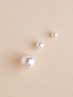 Trio Pearl-Stud Earrings Pack