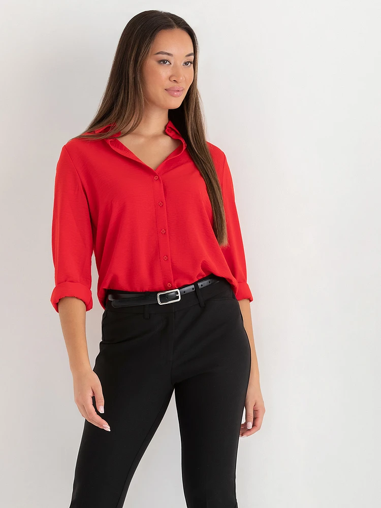 Nicole Textured Button-Down Shirt