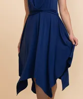 Short Sleeve SharkBite Dress with Twisted Waist