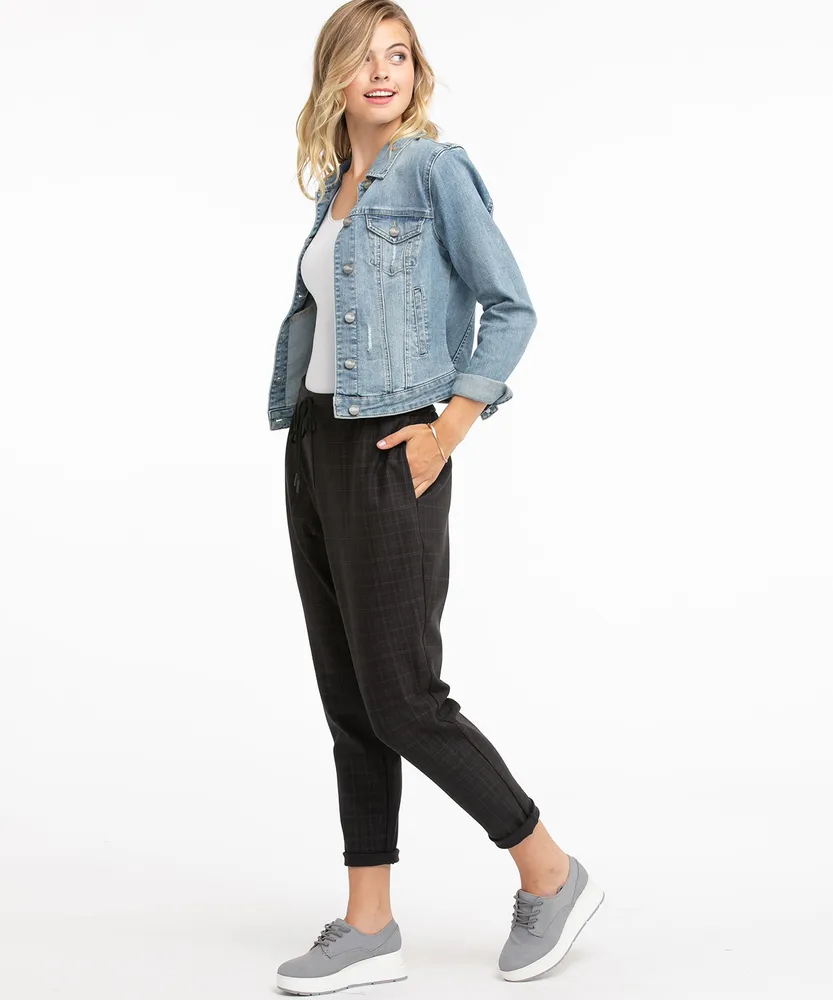 Luxe Ponte Tapered Drawstring Pant