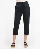 Poplin Drawstring Capri Pant