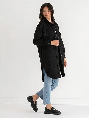 Zia Wool Blend Long Jacket