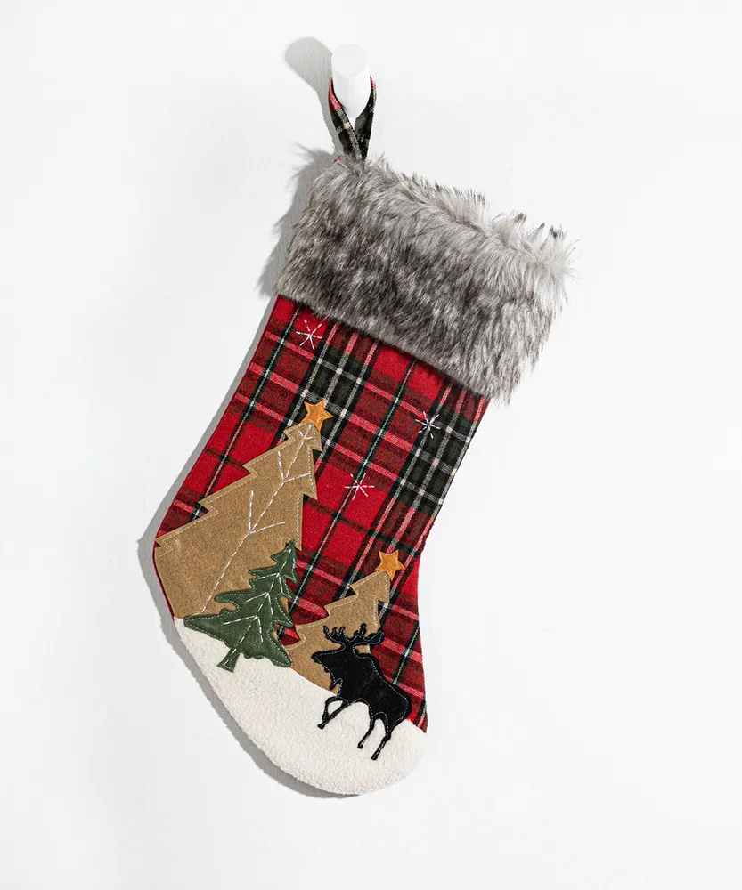 Plaid Festive Stocking