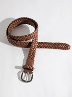 Braided Belt with Metal Buckle