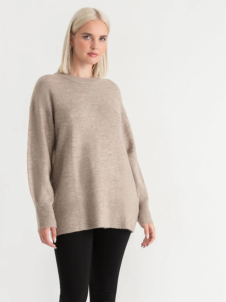 Relaxed Mossy Tunic Sweater