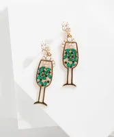 Champagne Glass Earrings