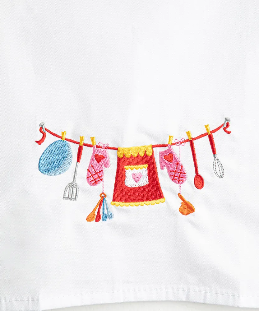 Embroidered Tea Towel