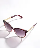 Chain Arm Cat Eye Sunglasses