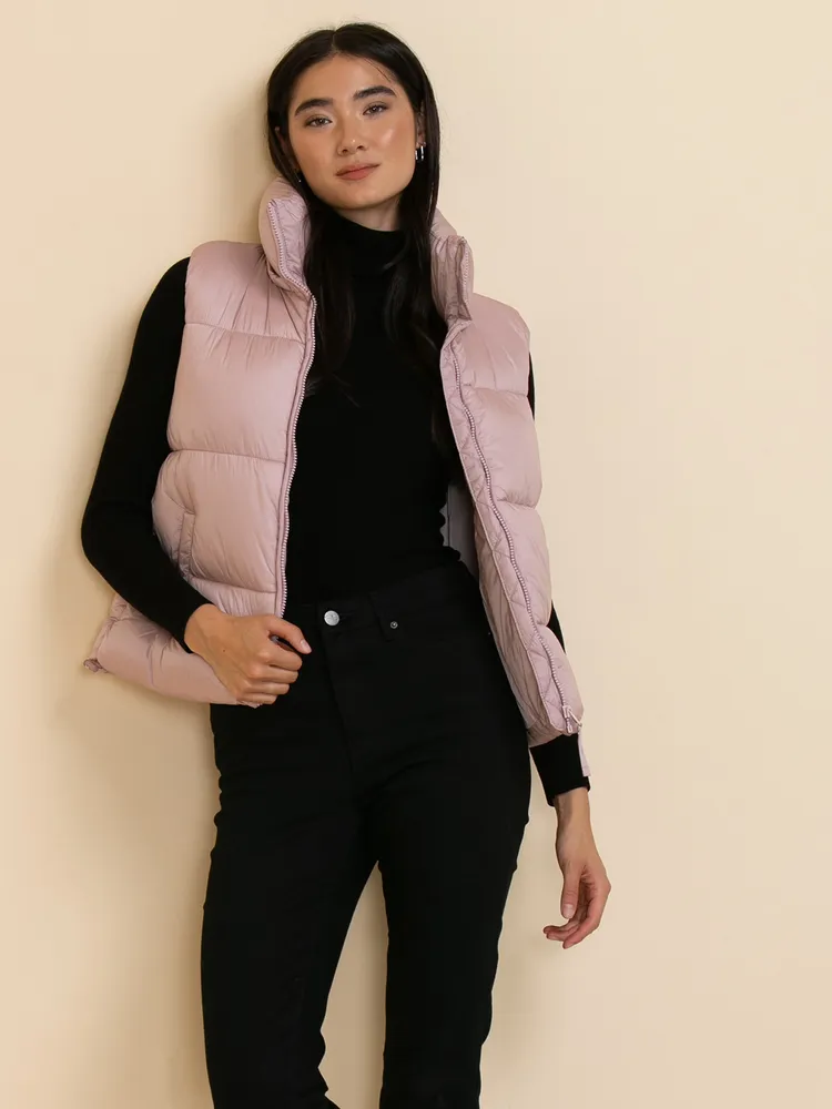 Puffer Vest with Removable Hood