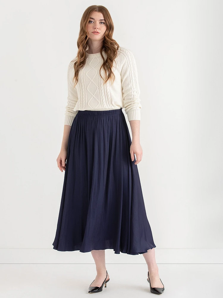 Charmeuse Midi Skirt