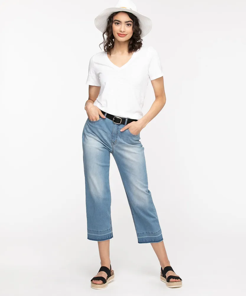 V-Neck Cotton Blend Tee