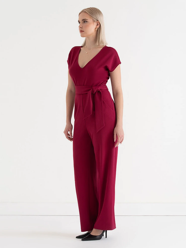 Venus Wide Leg Jumpsuit Iconic Crepe