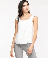 Flutter Sleeve Square Neck Blouse