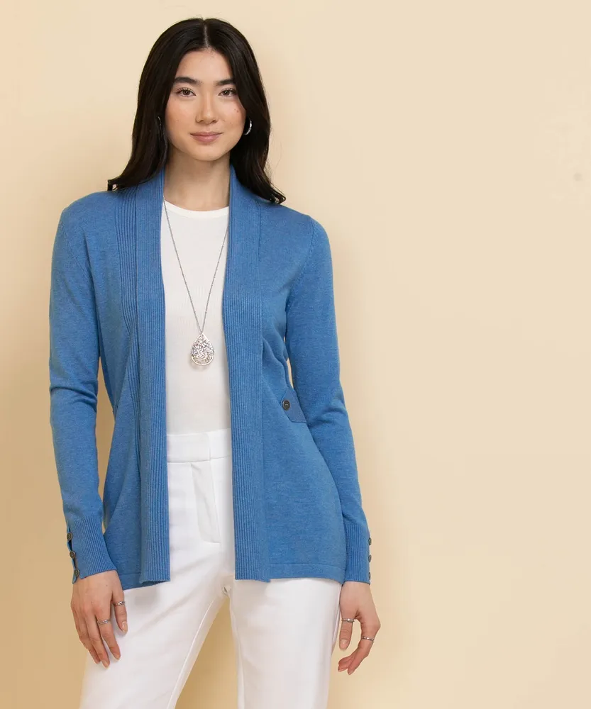 Side Tab Button Cardigan