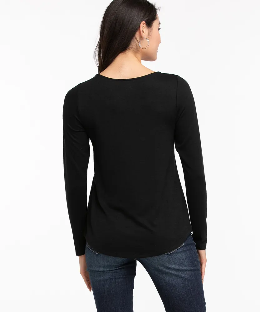 Eco-Friendly Notch Neck Hacci Top