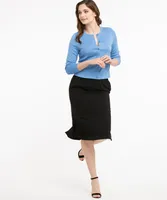 Ribbed Button Front Cardigan