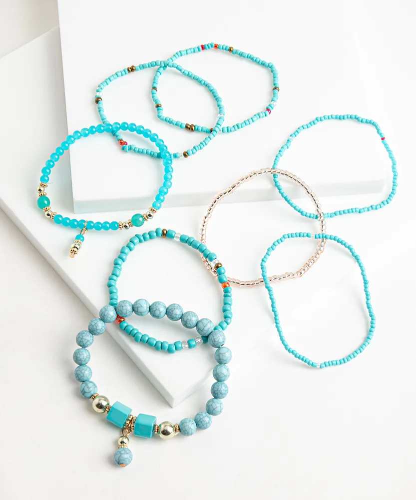 Teal Stretch Bracelet Multi-Pack