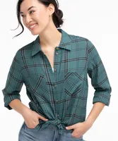 Collared Long Sleeve Button Front Shirt