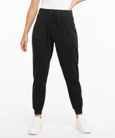 Black Fleece Drawstring Jogger