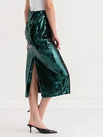 Sequin Midi Skirt