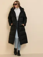Devon Full-Length Puff Coat with Removable Hood