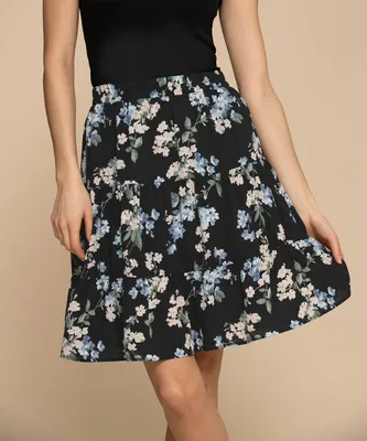 Eco-Friendly Tiered Knee-Length Skirt