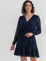 Nova Smocked Mini Dress Chiffon