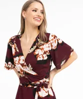 Eco-Friendly Short Sleeve Wrap Dress