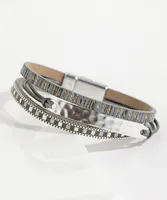 Metal Accent Snap Bracelet