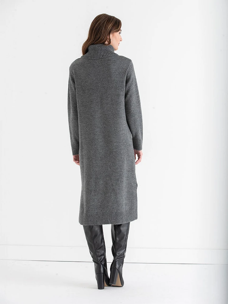 Turtleneck Maxi Sweater Dress