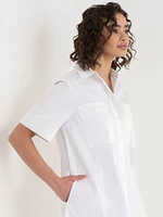 Luxe Poplin Shirt Dress