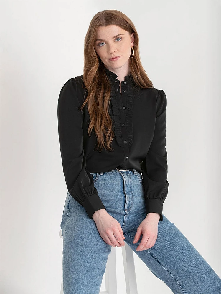 Long Sleeve Ruffle Blouse