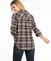 Plaid Flannel Button Front Shirt