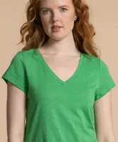 V-Neck Tee Shirt with Tail