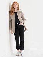 Faux Wool Long Line Jacket