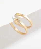 Matte Gold Mid-Size Hoops